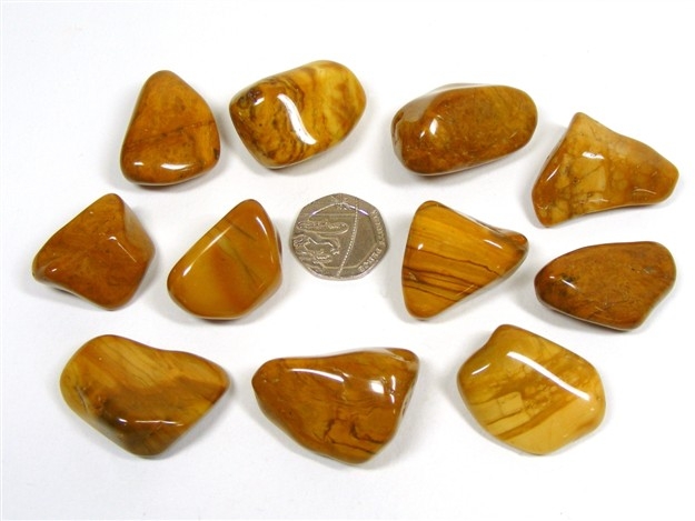 11 x Yellow Jasper Tumblestones Crystals 55g Wholesale Therapists Healers Reiki 